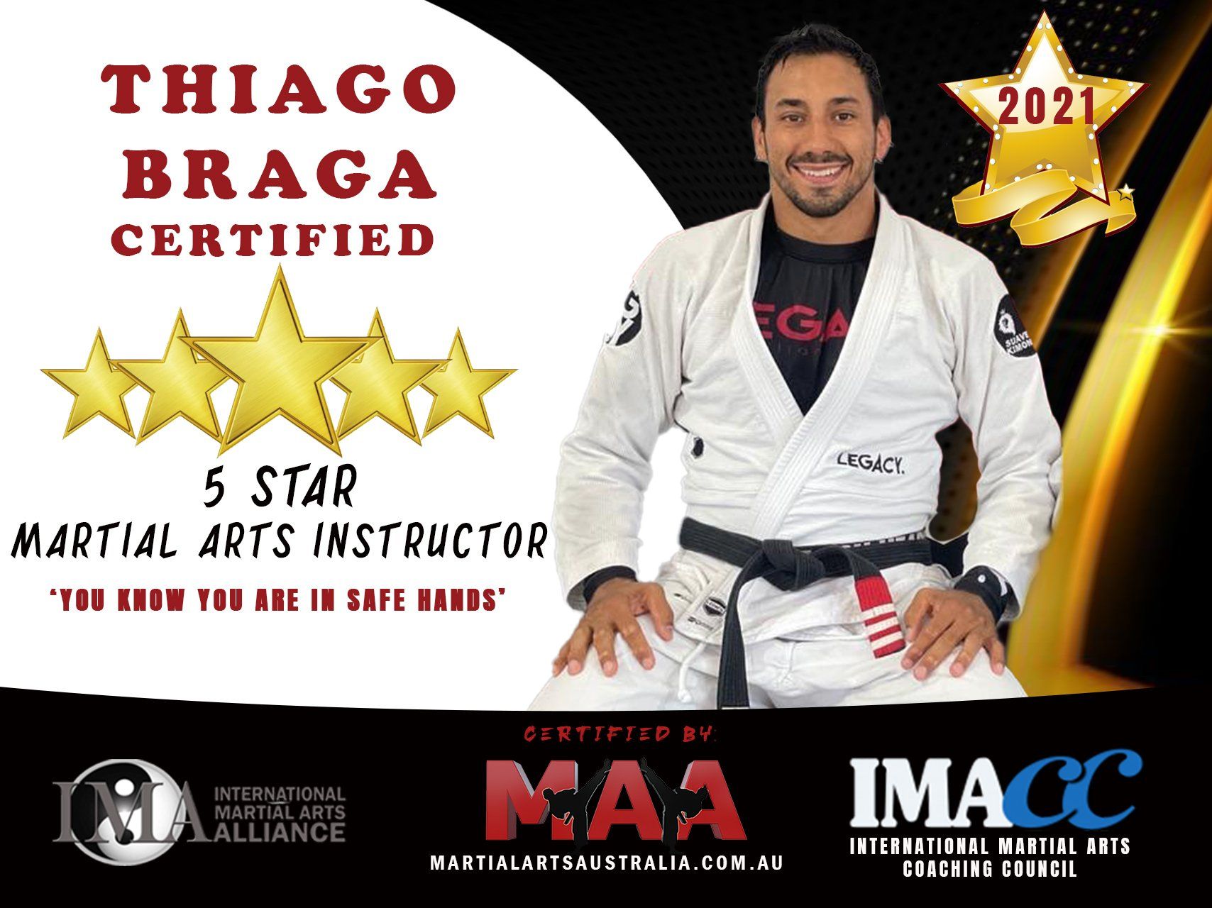 Thiago braga is a 5 star martial arts instructor