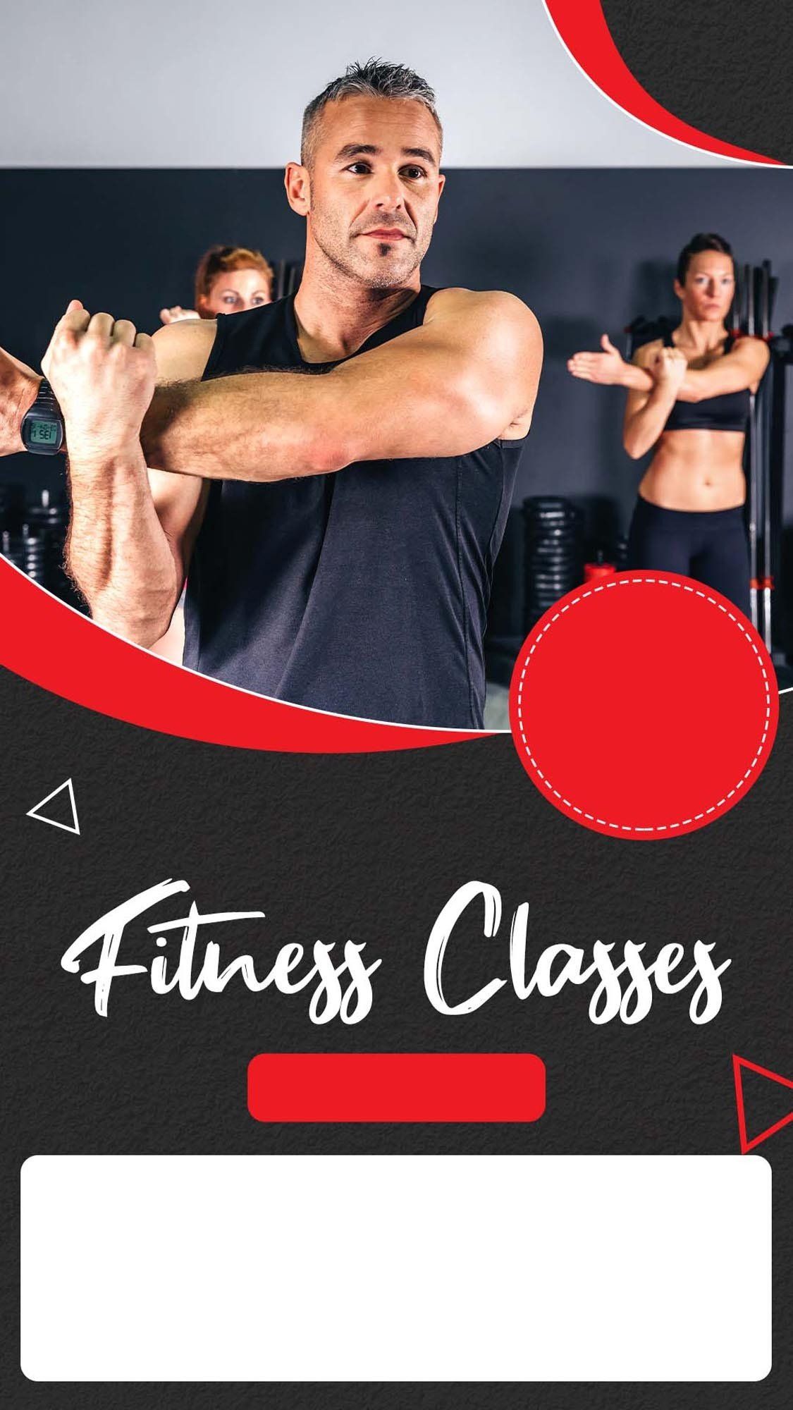 A group of people are doing exercises in a gym.