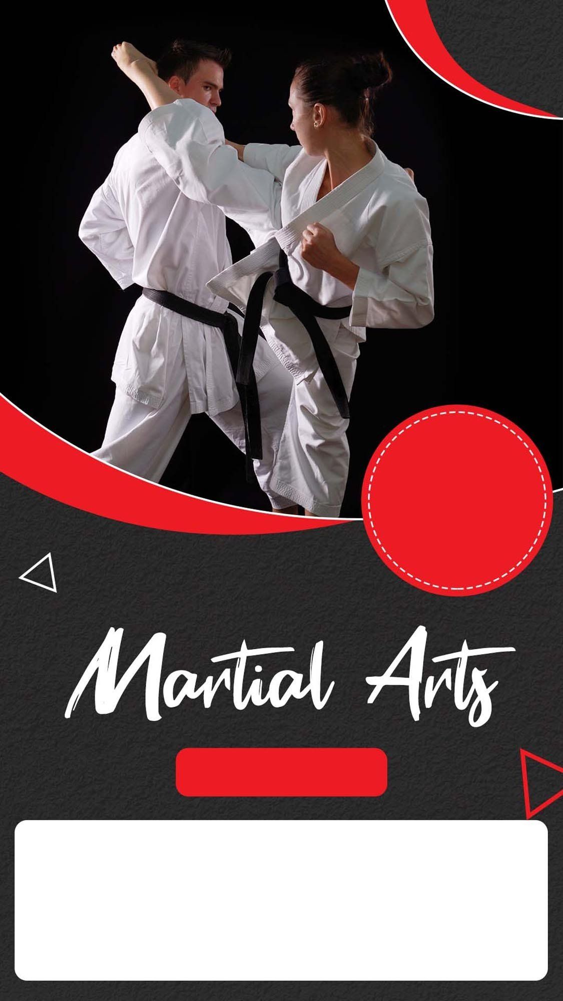 A man and a woman are practicing martial arts.