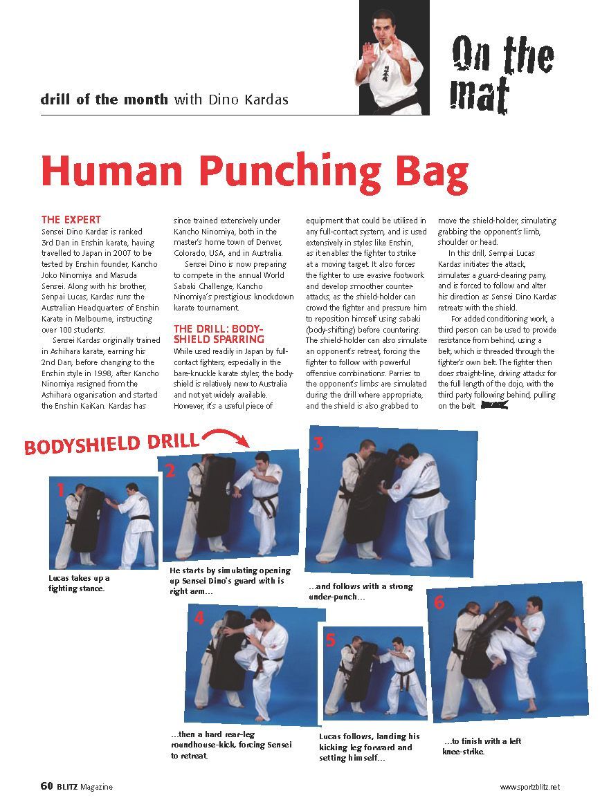 Dino Kardas featured in Blitz Martial Arts Magazine Vol. 22