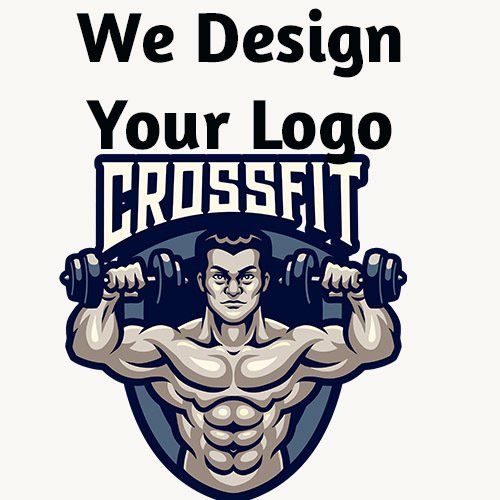 We design your logo for crossfit with a muscular man holding a dumbbell.