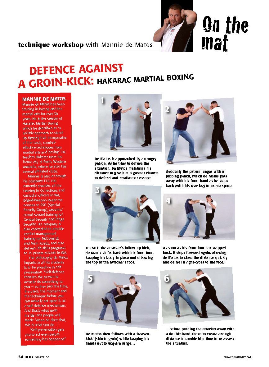 Technical demonstration by Mannie De Matos in Blitz Magazine