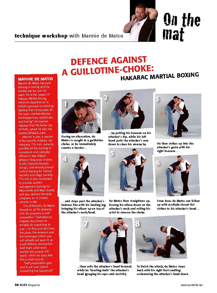 Mannie De Matos performing martial arts technique in Blitz
