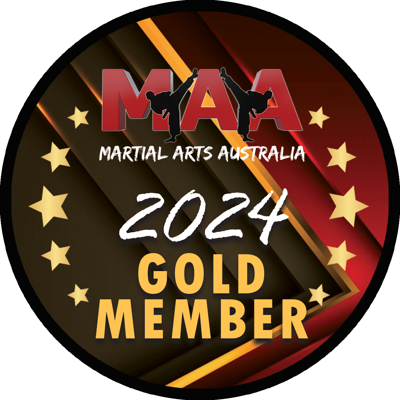 A maya martial arts australia gold member badge