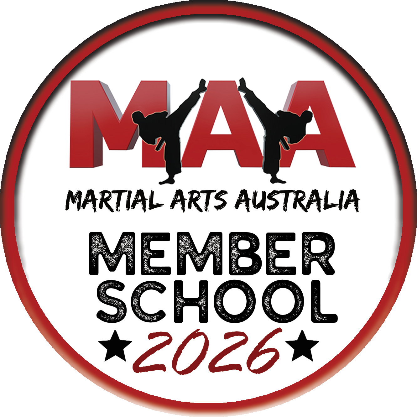 The logo for maya martial arts australia member school 2025