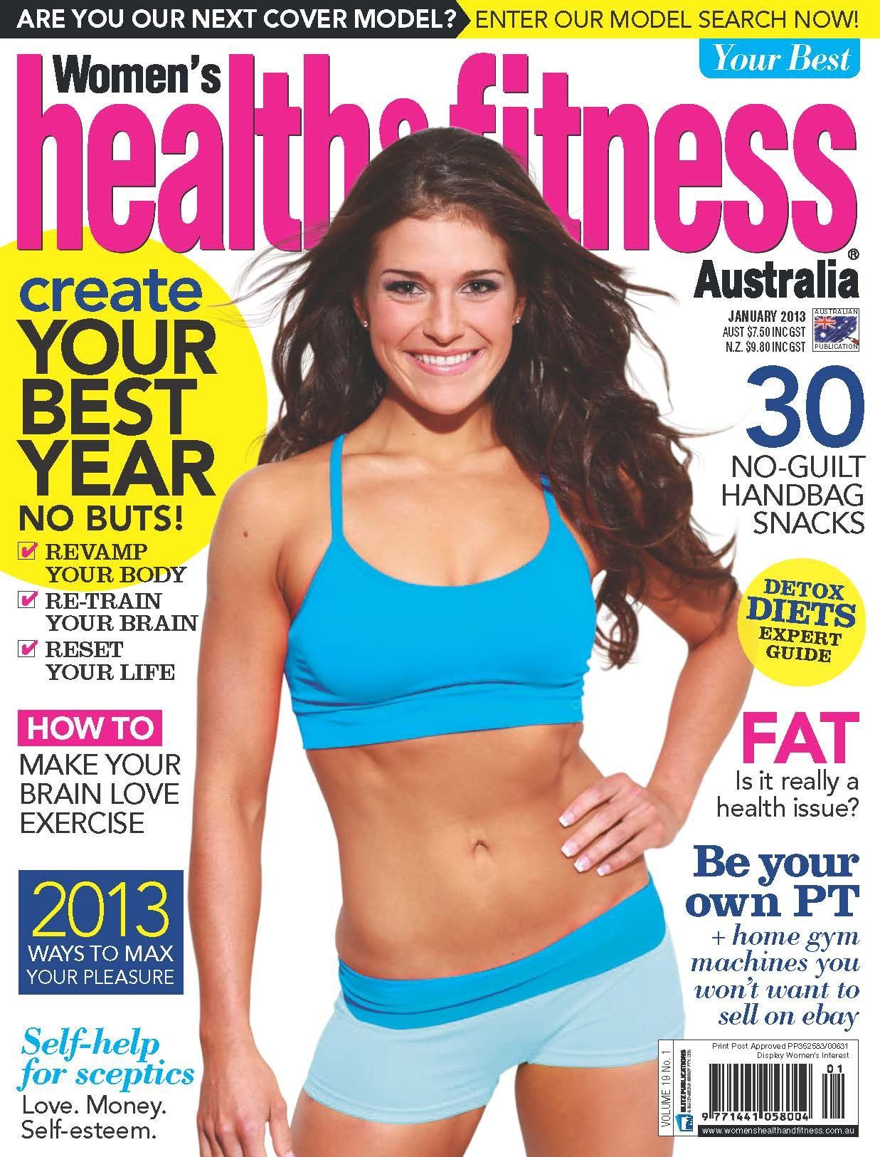 A woman is on the cover of a health and fitness magazine