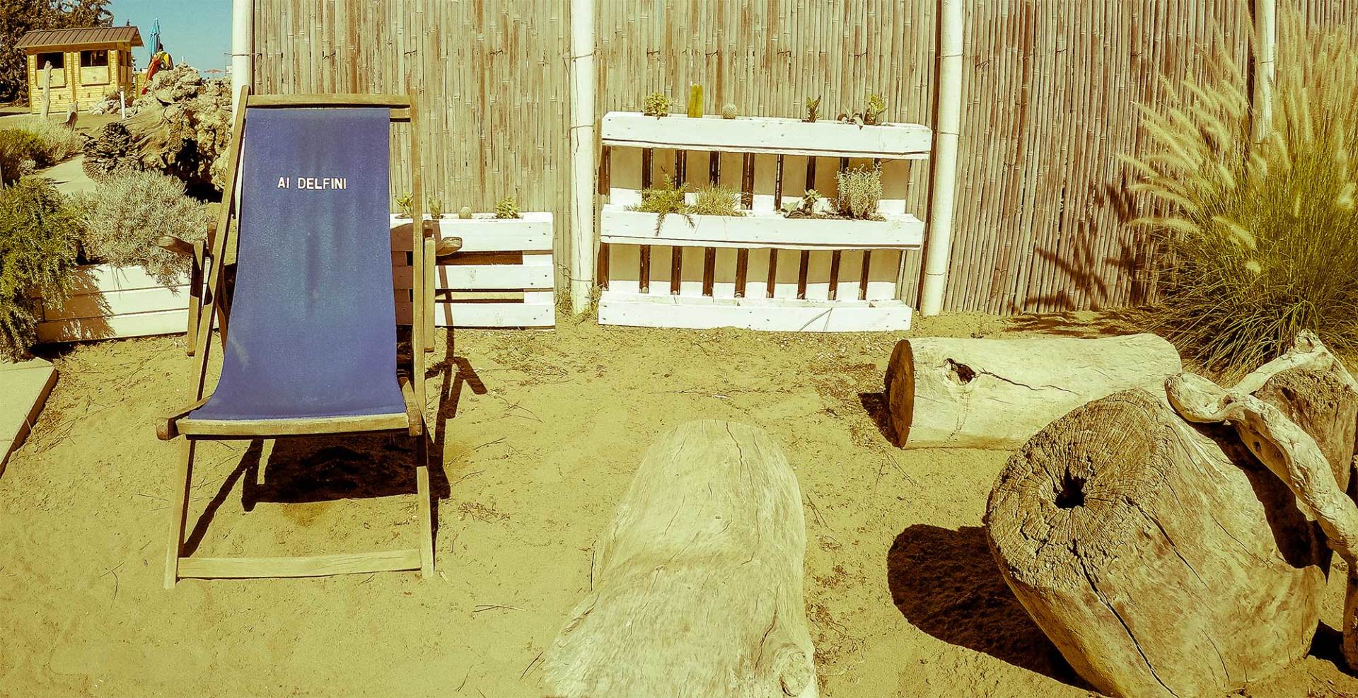 Area sosta camper sulla spiaggia