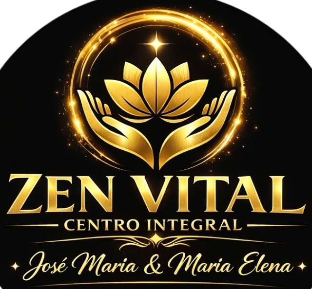 Un logotipo dorado de una flor de loto sostenida por dos manos 