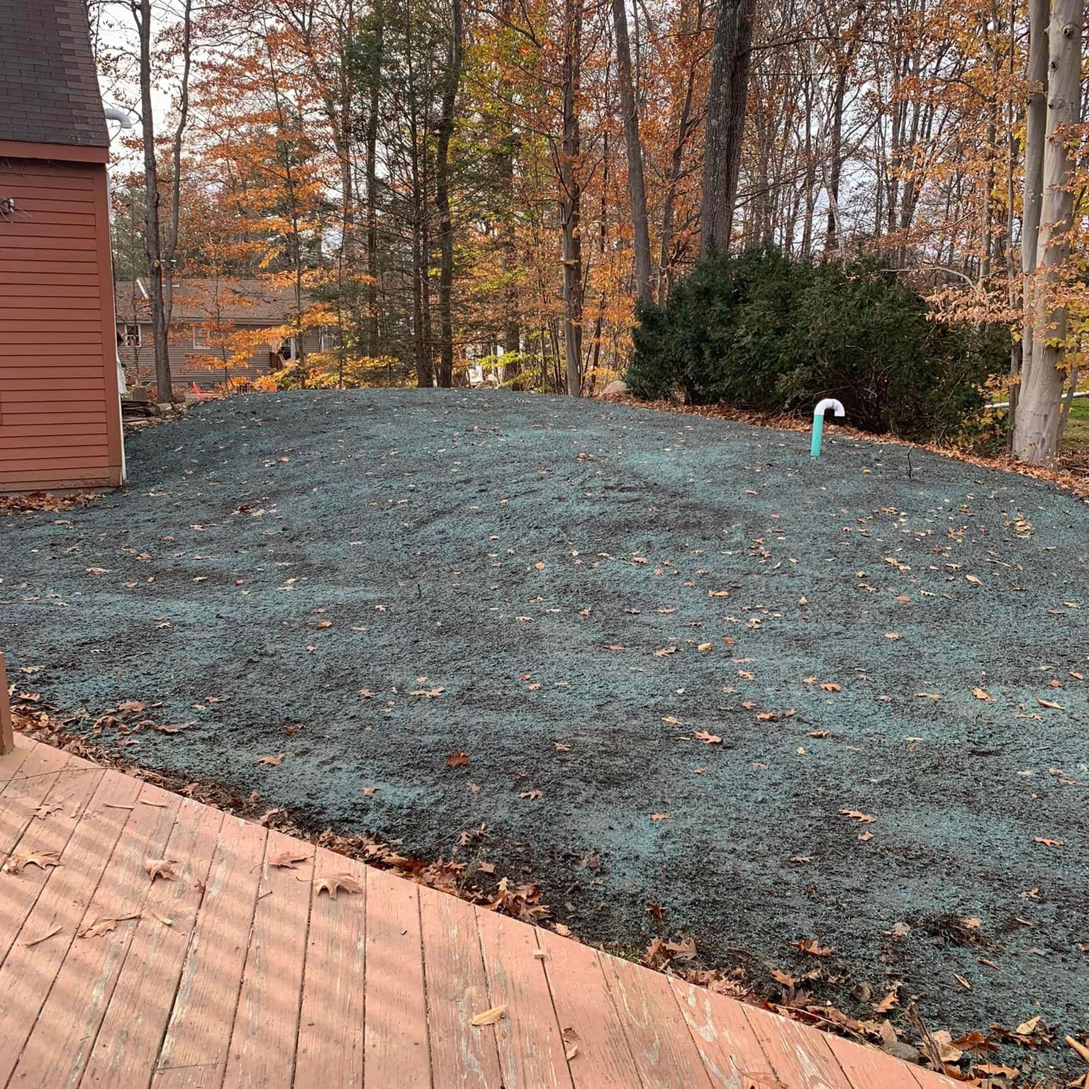 septic system raised above the rest of the ground