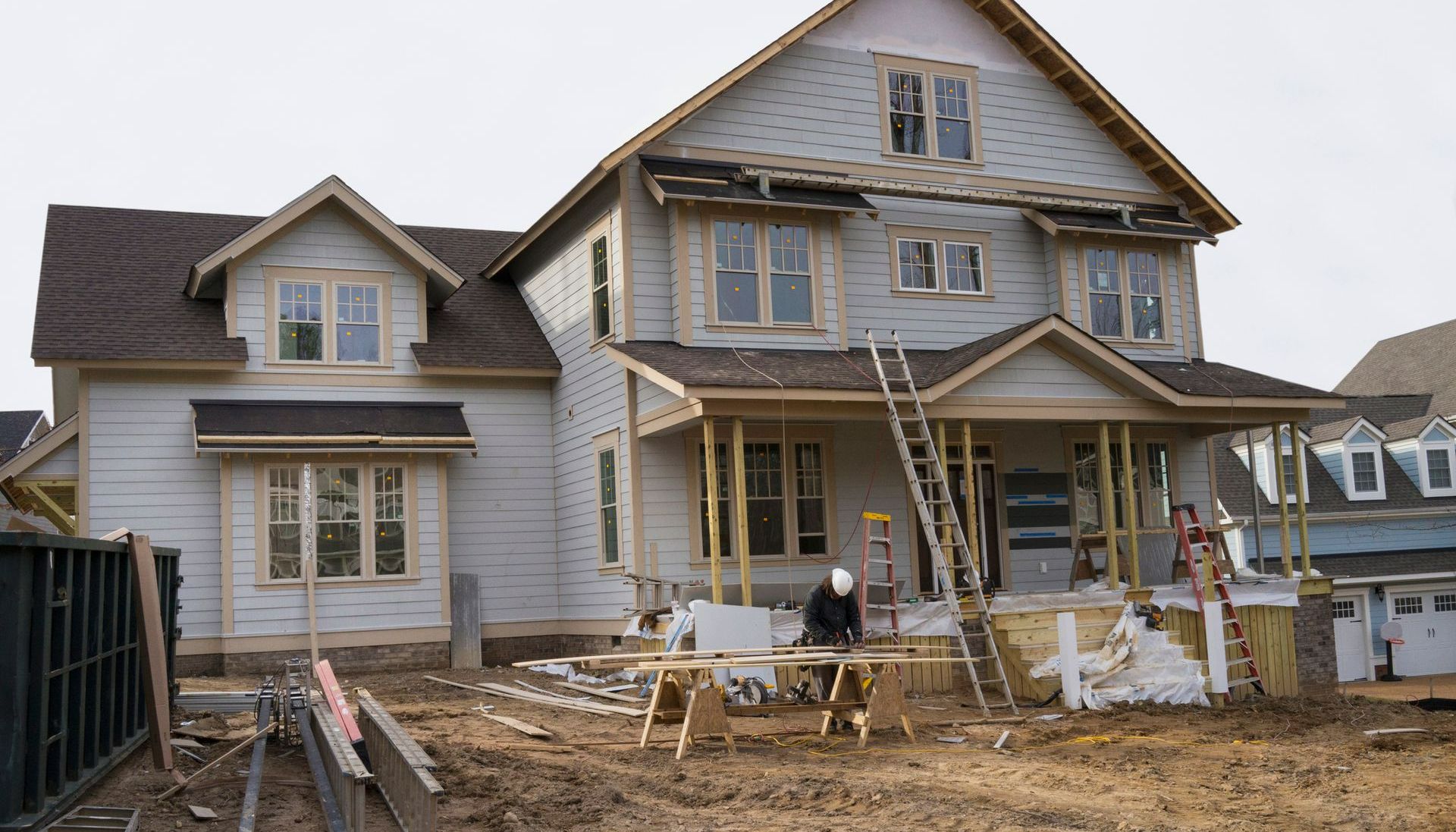 Construction Worker Talking — Erie, PA — Rash General Contracting LLC.