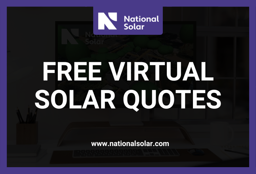 A national solar advertisement for free virtual solar quotes