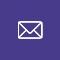 A white envelope icon on a purple background.