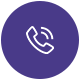 A phone icon in a purple circle on a white background.