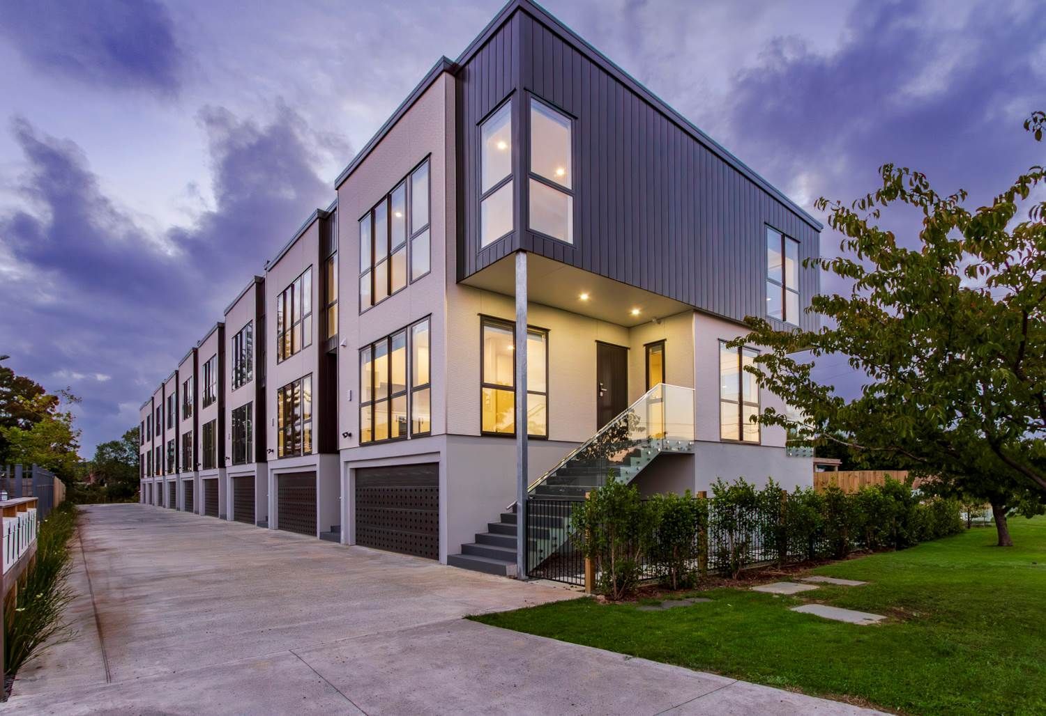 Modern townhouse multi-unit residential development, Brady Rd, Auckland