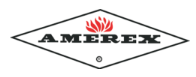 A logo for a company called amerek with a fire on top of it.