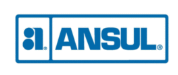 A blue and white logo for anisul on a white background