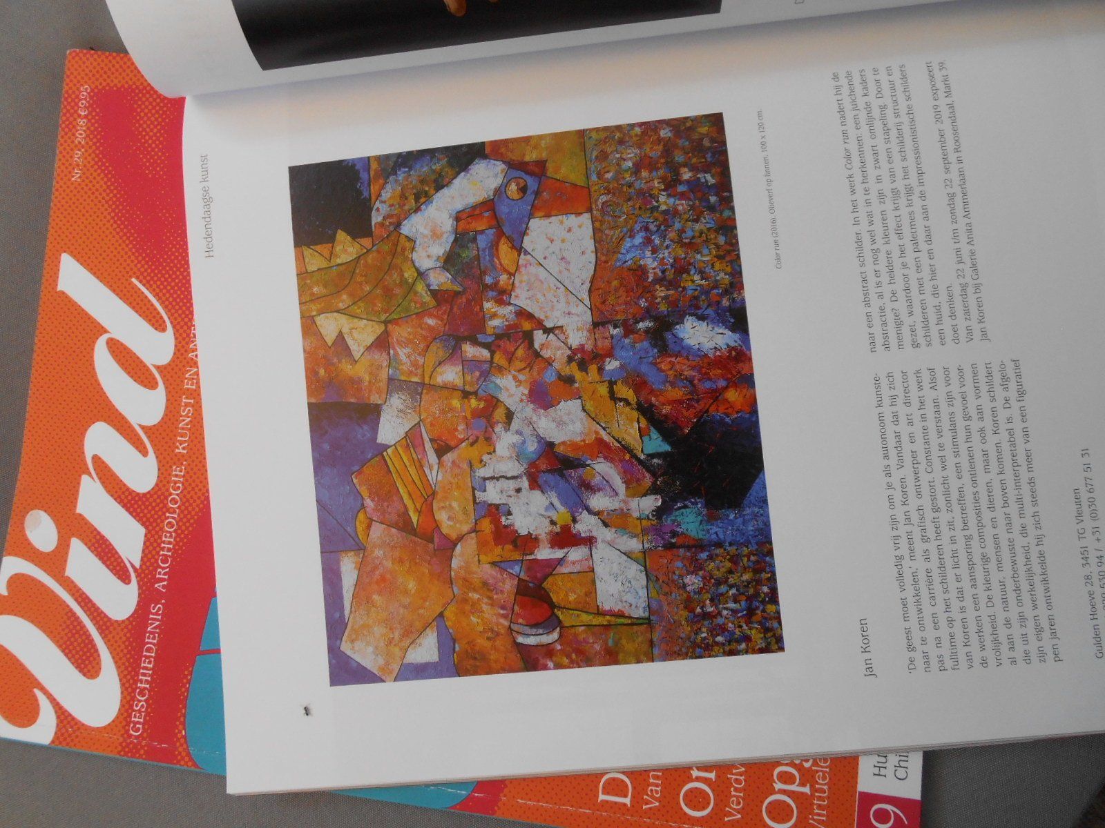 Een tijdschrift met het woord wind erop