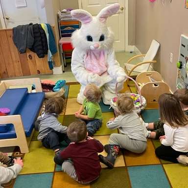 easter mascot and babies