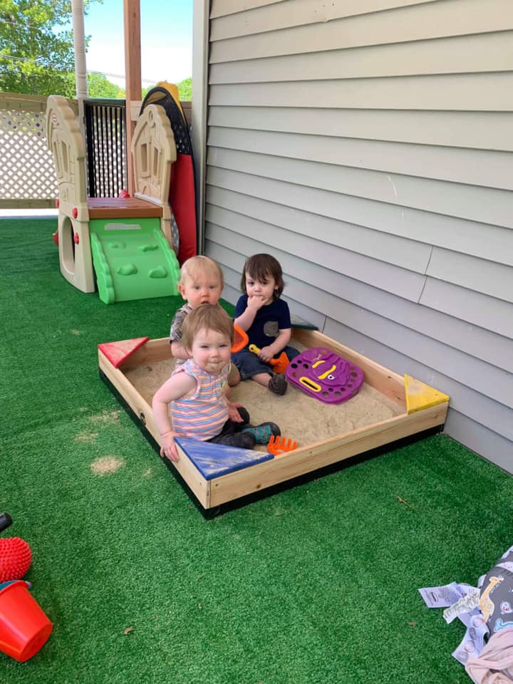children playing sand