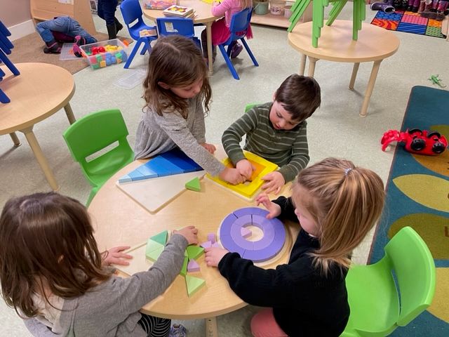 preschool playing puzzle