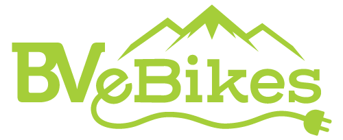 BV Ebikes logo with mountains and electrical cord