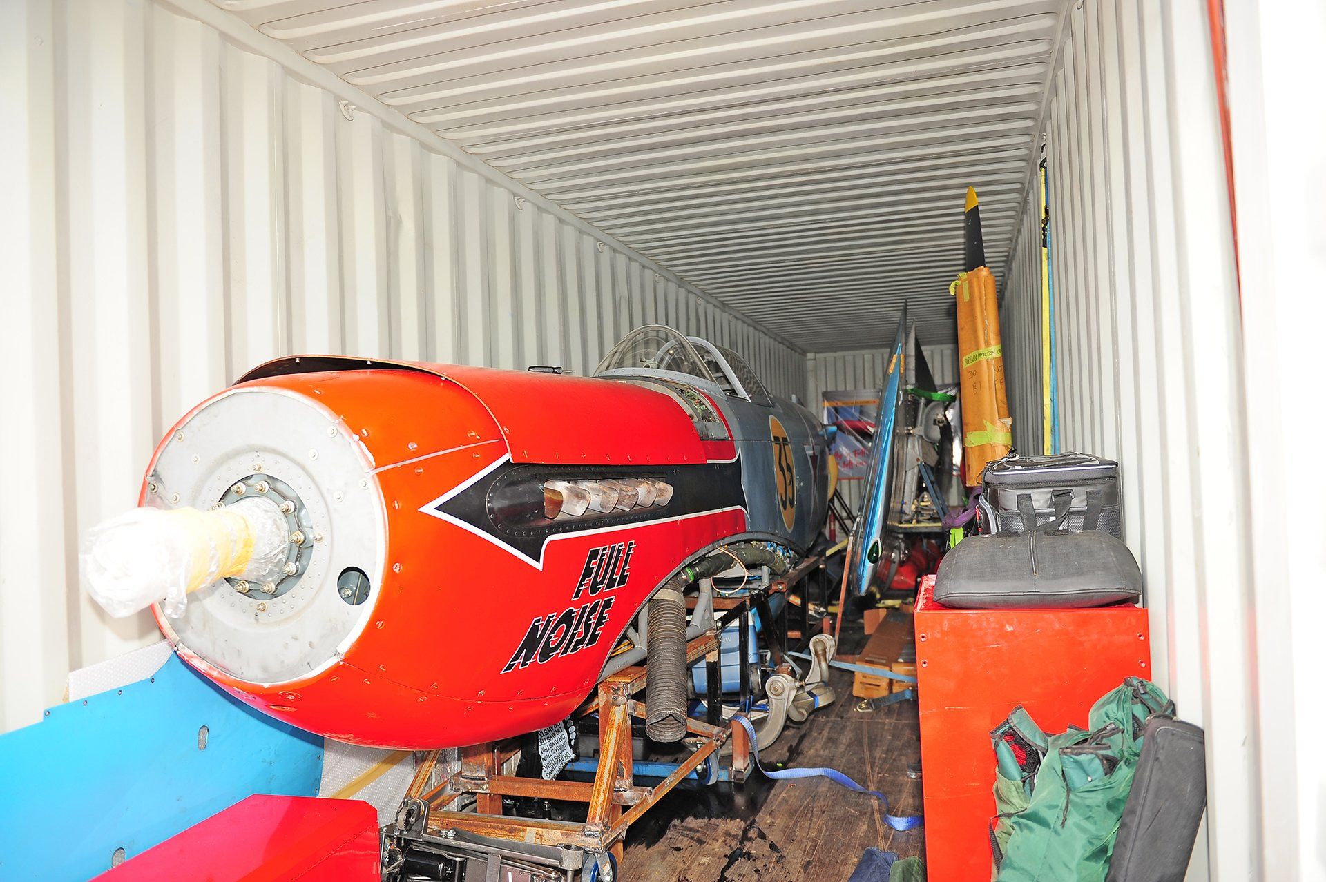 Full Noise Yak 3 fighter plane in transit from Fighter Flights in Marlborough, New Zealand