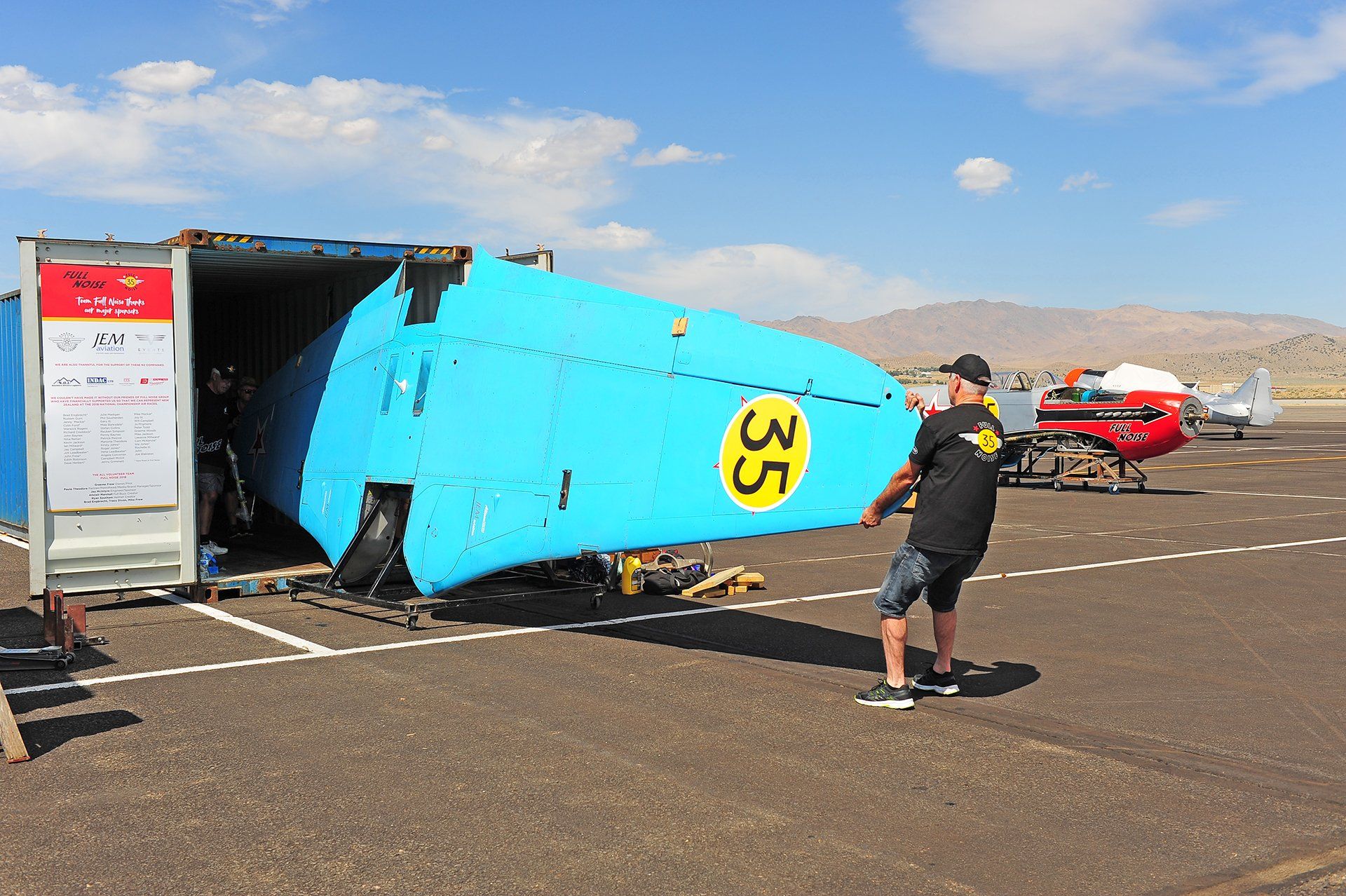 Full Noise Yak 3 fighter plane in transit from Fighter Flights in Marlborough, New Zealand