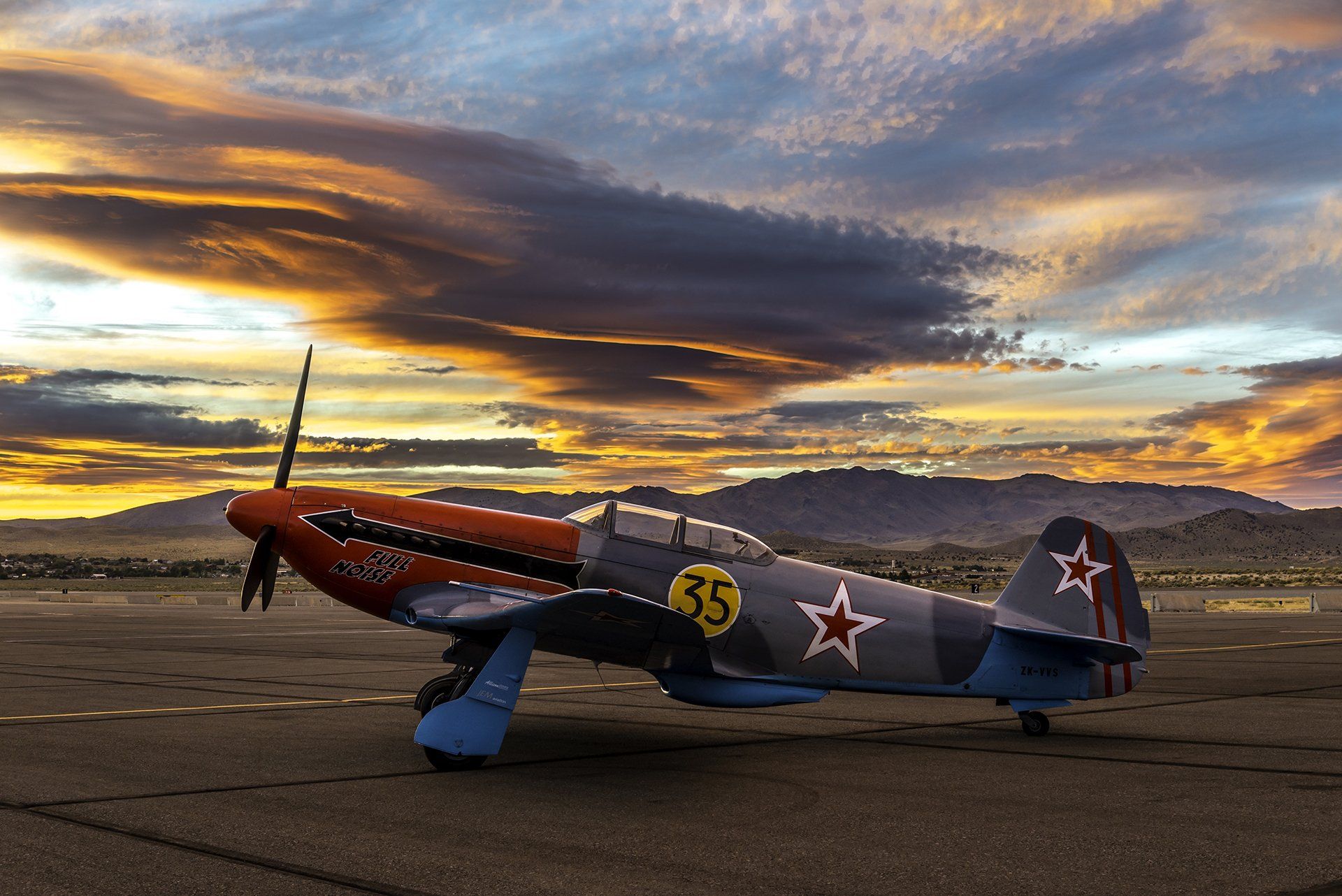 Full Noise Yak 3 fighter plane from Fighter Flights in Marlborough, New Zealand