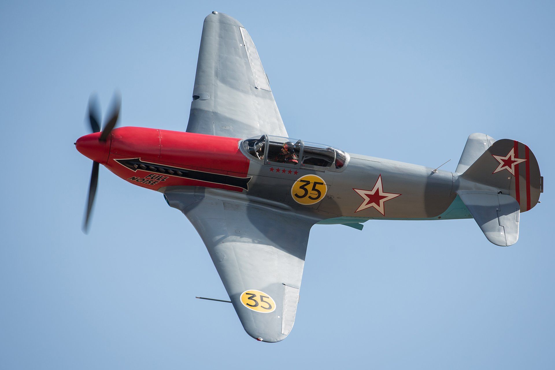 Full Noise Yak 3 fighter plane from Fighter Flights in Marlborough, New Zealand