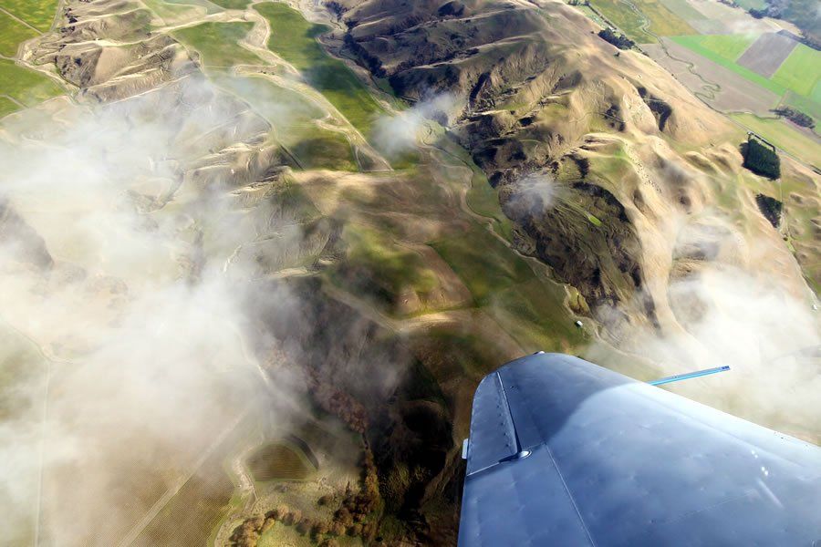 View of ground from the Full Noise Yak 3 plane from Fighter Flights.