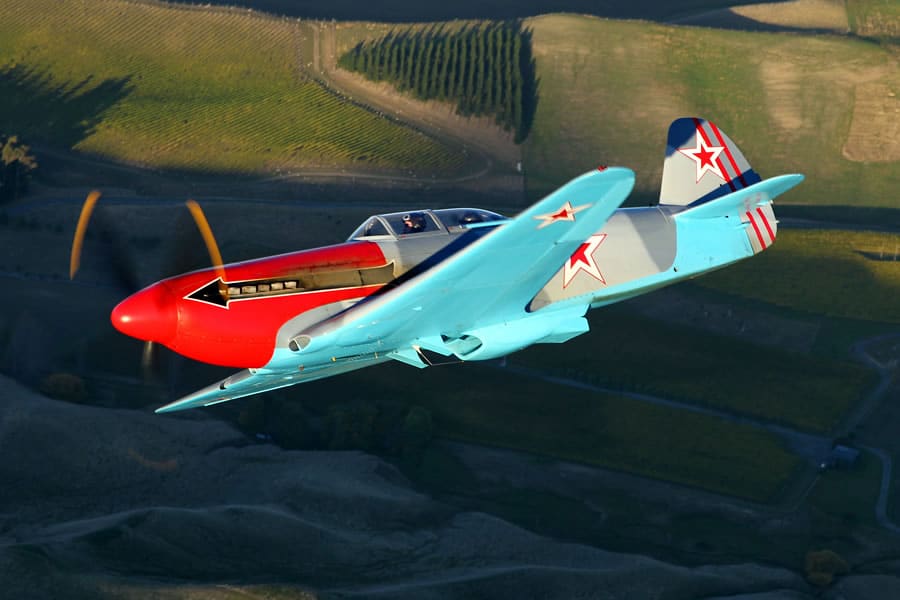 Full Noise Yak 3 fighter plane from Fighter Flights in Marlborough, New Zealand