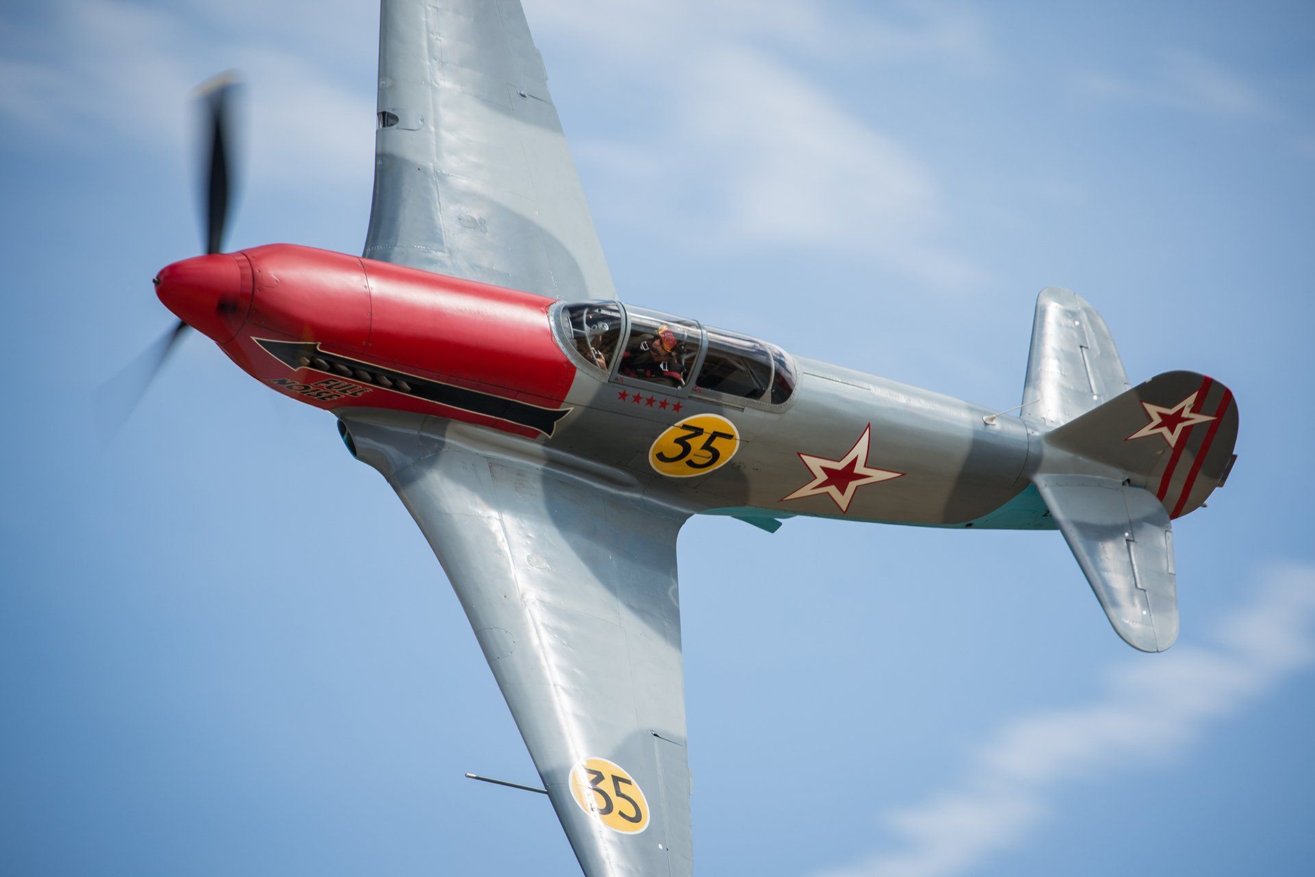 Full Noise Yak 3 fighter plane from Fighter Flights in Marlborough, New Zealand