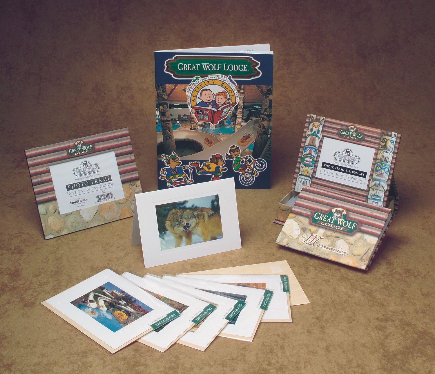 A book with a picture of a wolf on it