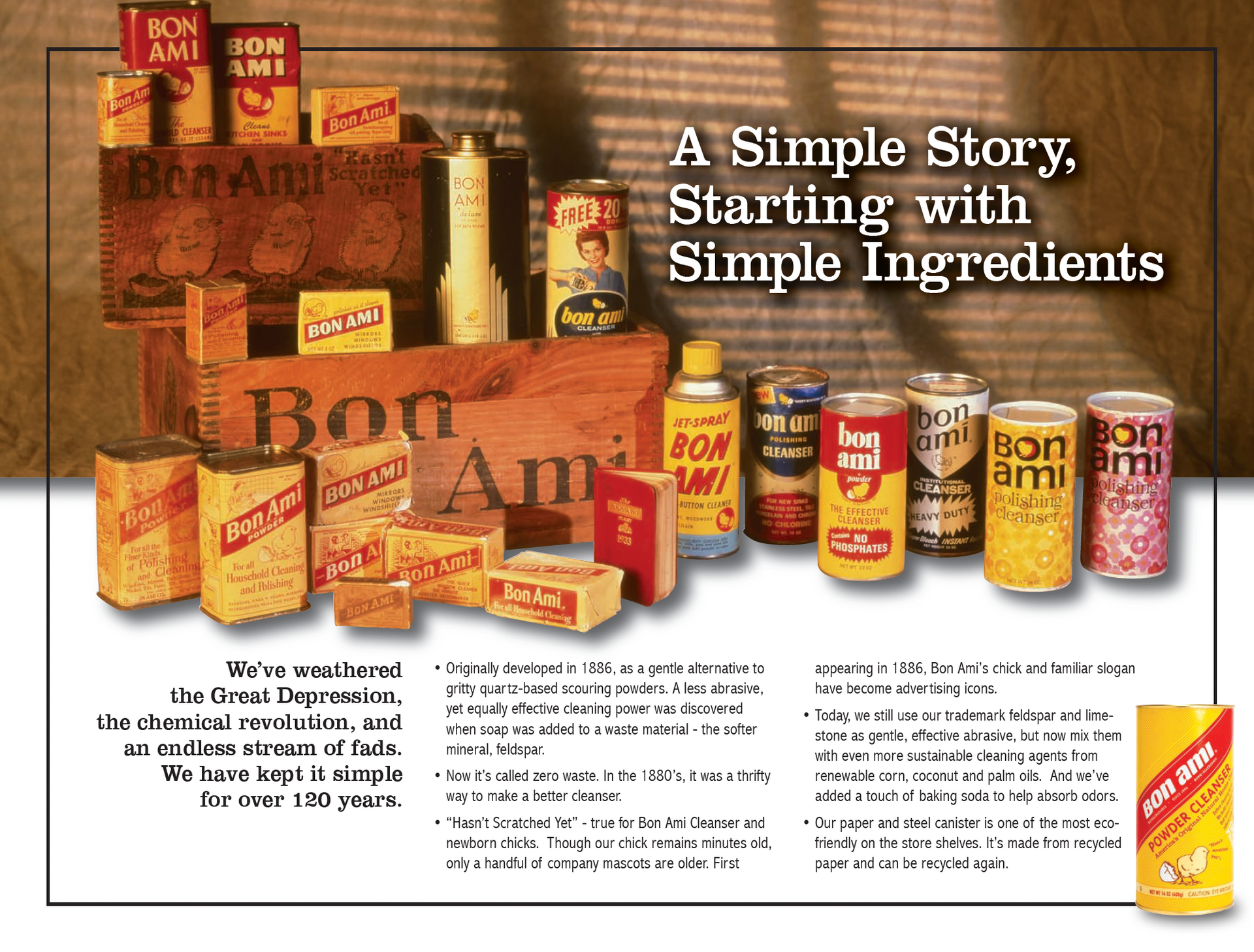 A poster that says a simple story starting with simple ingredients