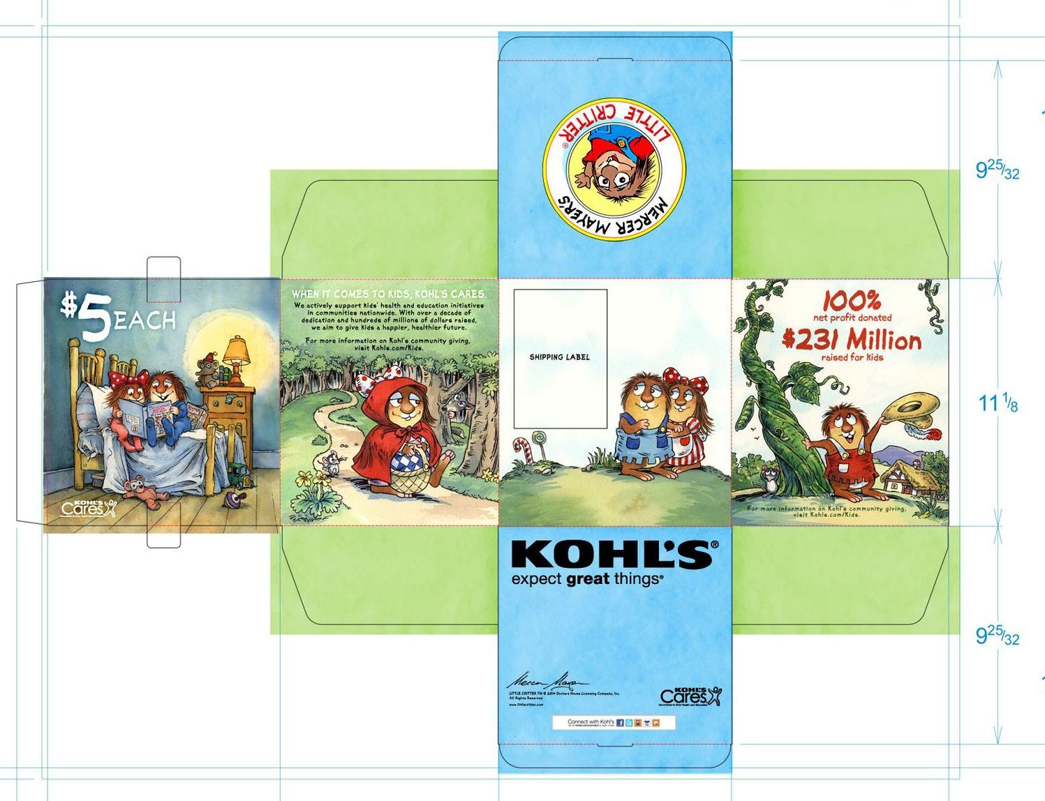 A kohl 's box with little red riding hood on it
