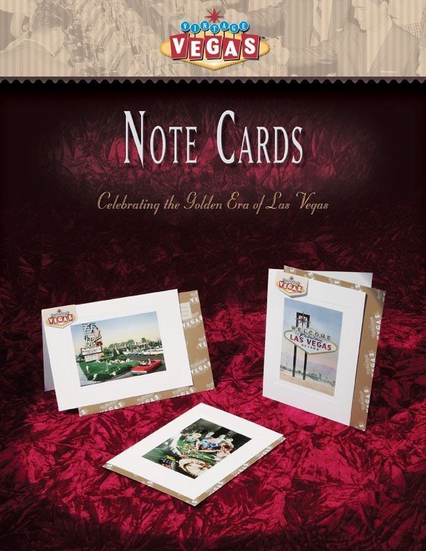 A set of note cards from hollywood vegas
