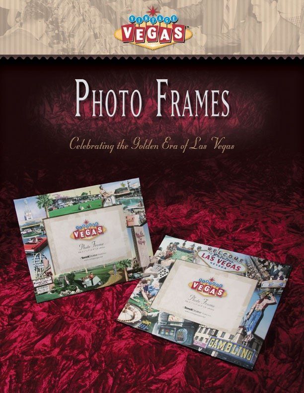 A poster for photo frames celebrating the rubber end of las vegas