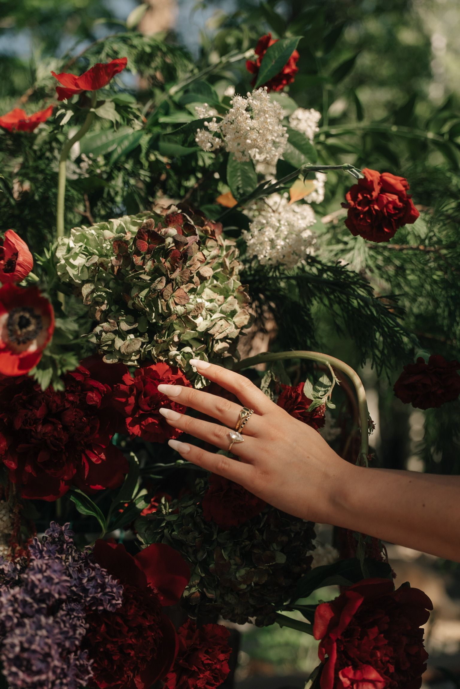 Close-up of bridal bouquet from local florist