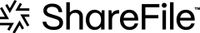 A black and white sharefile logo on a white background