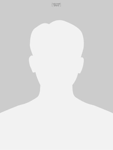 A silhouette of a man 's head on a gray background.