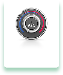 A picture of a a / c button on a white background.