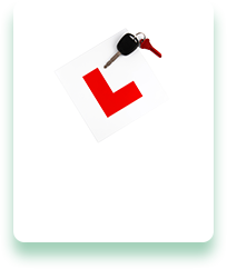 A l plate with a car key on it