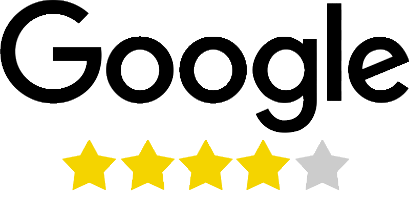 A google logo with four stars on a white background.
