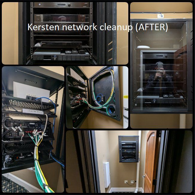 A collage of pictures of a kersten network cleanup