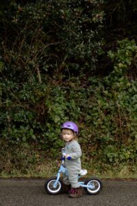 a child on a tricycle