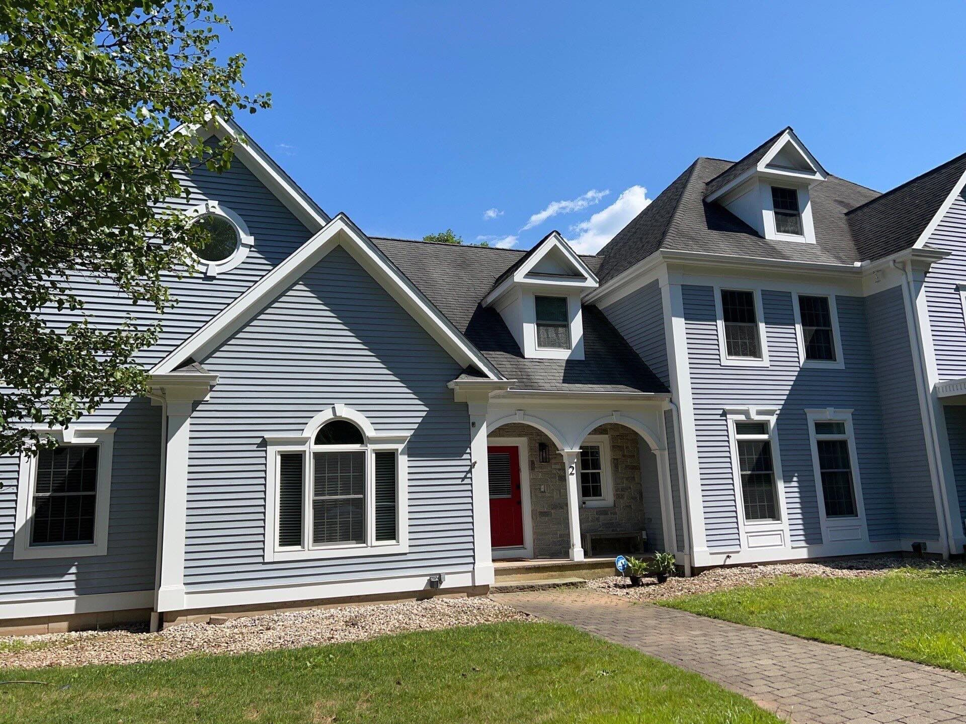 before photo of a roofing job in farmington, ct
