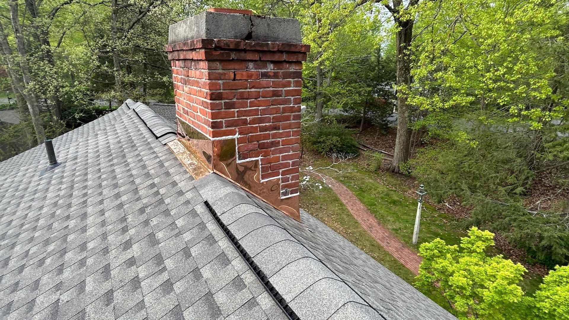 new roof and new flashing to prevent leaking in west hartford, ct