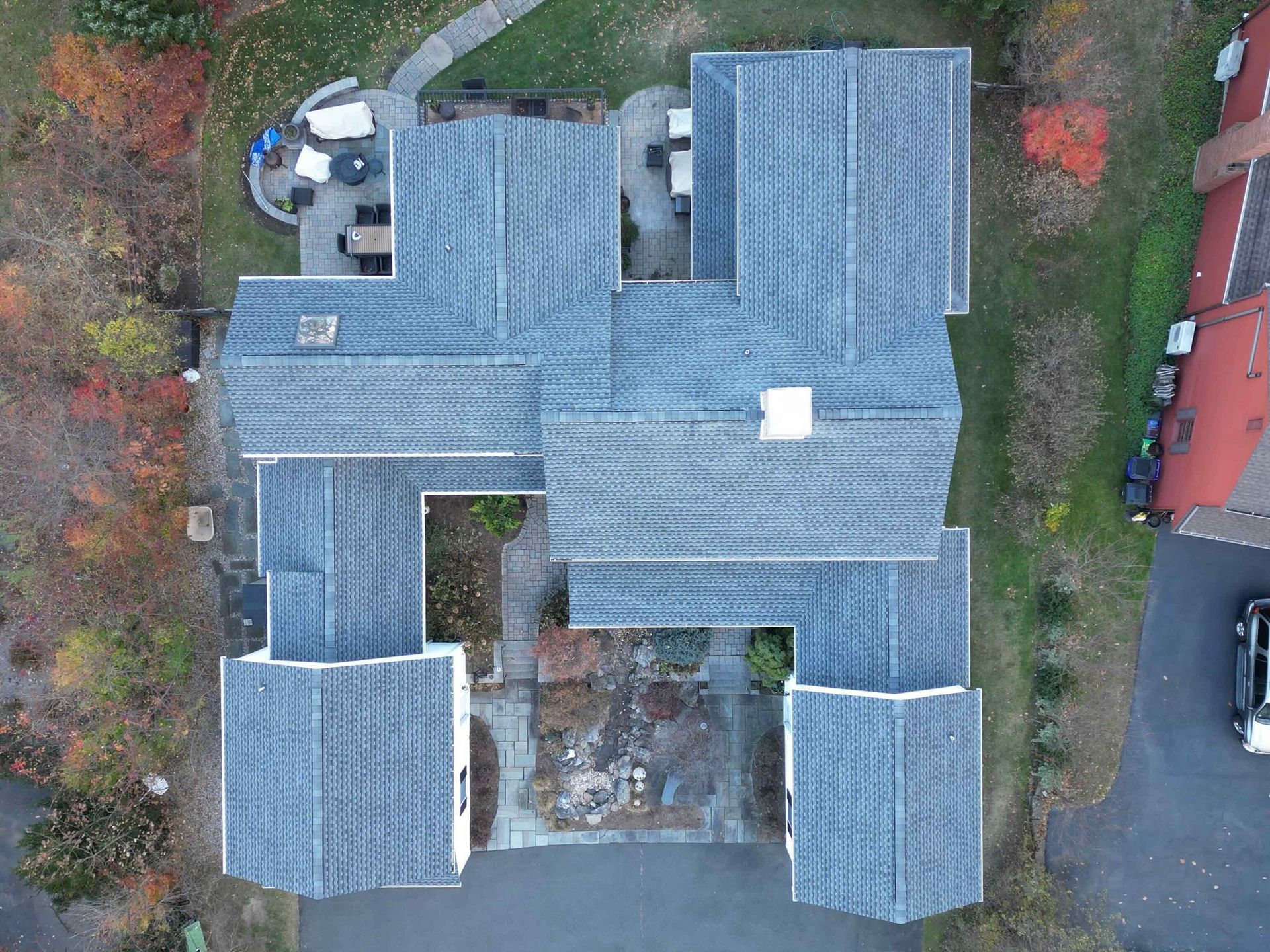 Newly Installed GAF Timberline UHDZ Pewter Gray Roof with Ridge Vents in West Hartford, CT