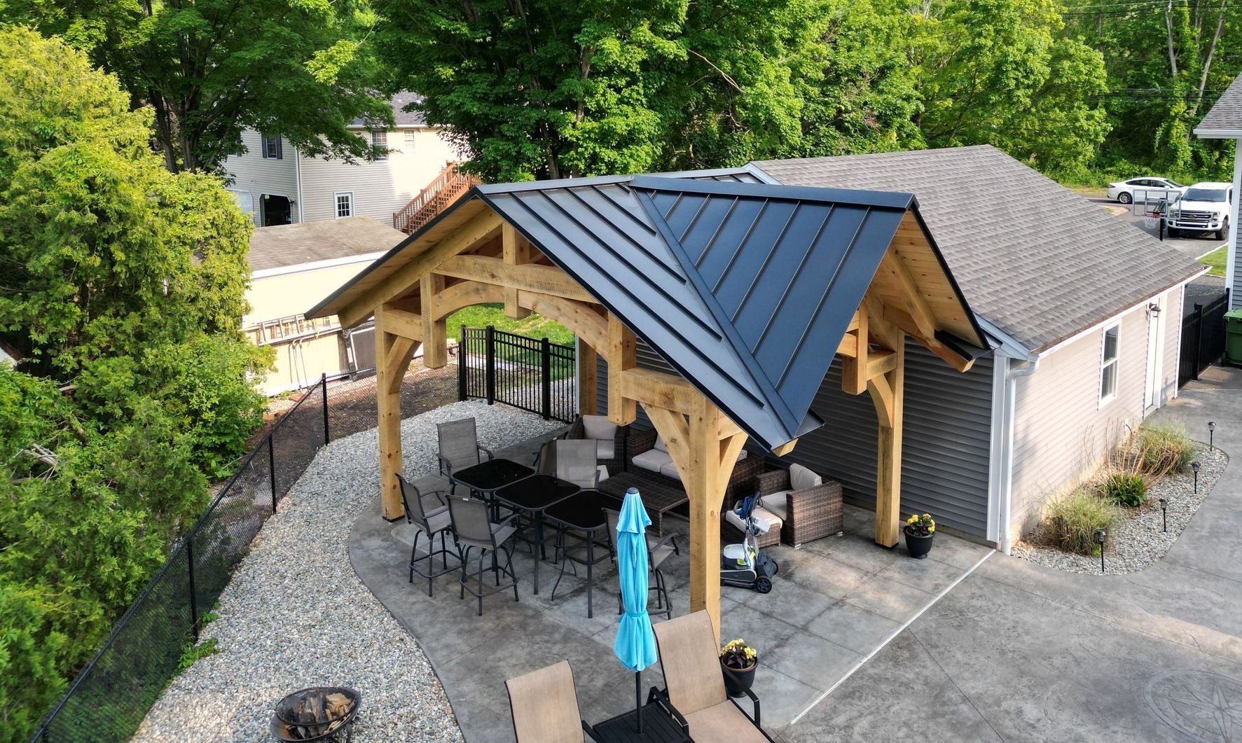 Detailed view of metal roofing in connecticut