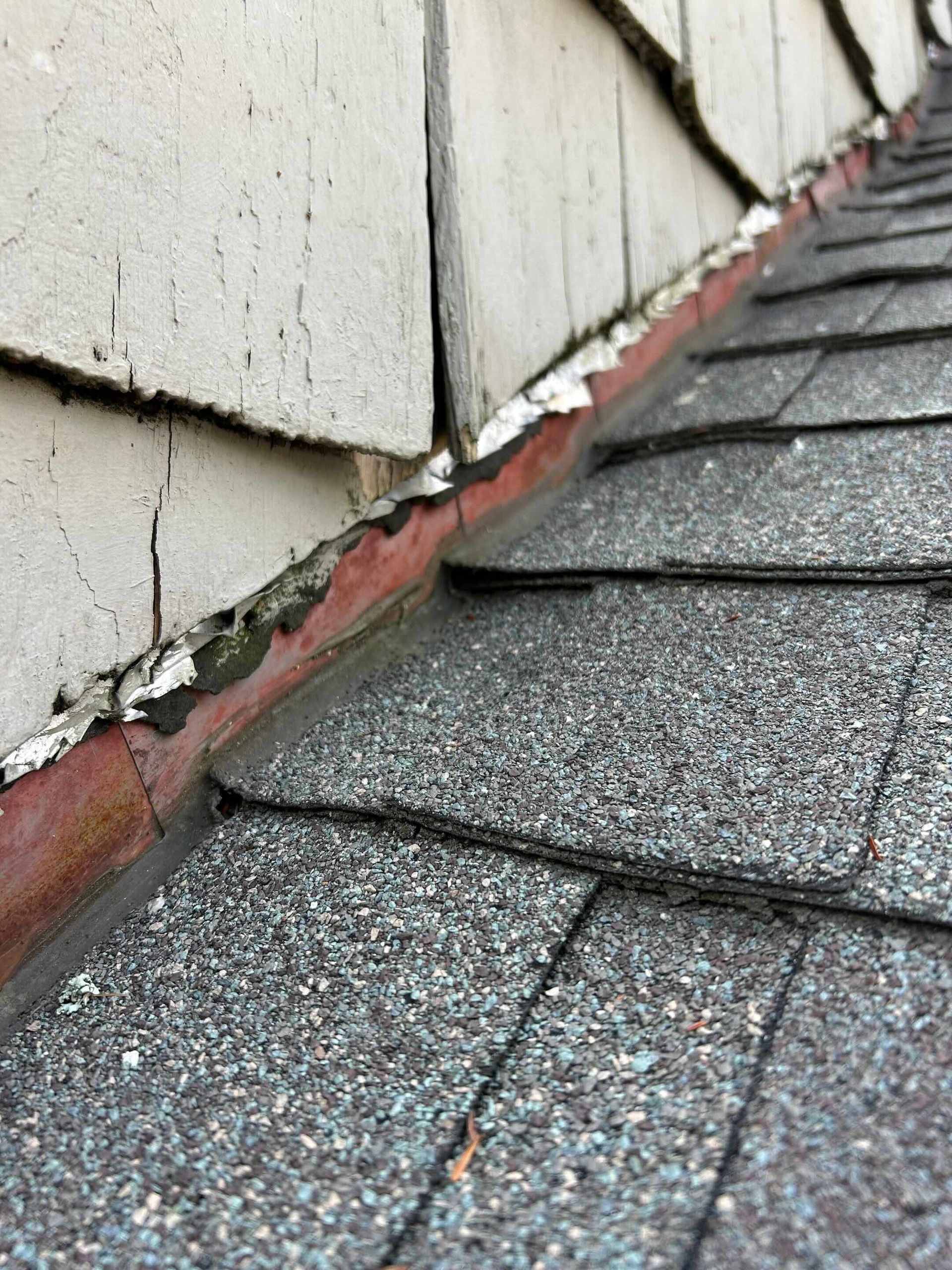 failing sidewall flashing causing water damage in west hartford, ct